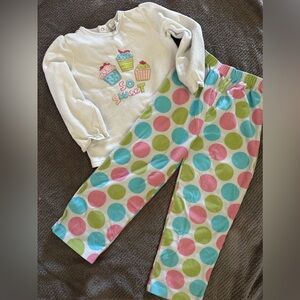Girls fleece cupcake pajamas